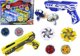 LeanToys Σετ Πιστόλι Εκτοξευτής με 4 Μεταλλικούς Δίσκους, Φώτα, Μπλε/Κίτρινο