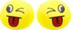 LeanToys Μαλακή Μπάλα Emoji 9cm – Κίτρινη Μπαλίτσα Παιχνιδιού