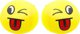 LeanToys Μαλακή Μπάλα Emoji 9cm – Κίτρινη Μπαλίτσα Παιχνιδιού