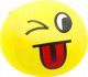 LeanToys Μαλακή Μπάλα Emoji 9cm – Κίτρινη Μπαλίτσα Παιχνιδιού