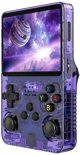 Φορητή ρετρό κονσόλα LeanToys Mini R36S, 21 000, οθόνη 3.5 IPS, μωβ
