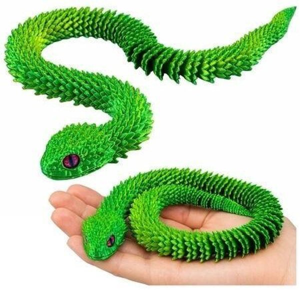 LeanToys 3D φίδι κινητό τμηματικό που γυαλίζει 45cm