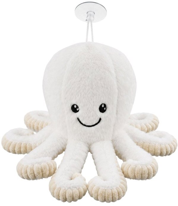LeanToys Pluszowa Ośmiornica Maskotka Przytulanka Z Przyssawką Biała 16 cm EDUKAMP (31831)