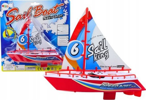 LeanToys Κόκκινο Βαρκάκι με Μπαταρία Παιχνίδι Νερού