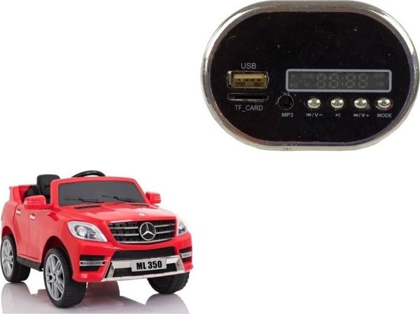 Lean Cars Πίνακας Μουσικής για Παιδικό Αυτοκίνητο ML350, Μαύρο, 20x15x12cm