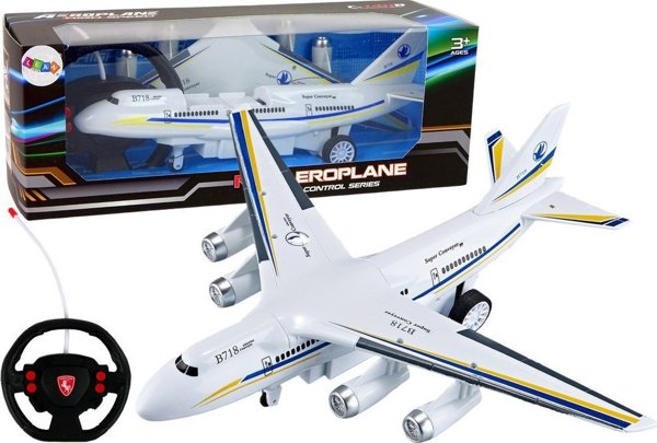 LeanToys Remote Controlled Airplane R/C Passenger Airplane Τηλεχειριζόμενο + Τηλεχειριστήριο Μπαταρία Καλώδιο USB 12523751 5904665998151