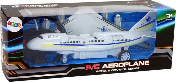 LeanToys Remote Controlled Airplane R/C Passenger Airplane Τηλεχειριζόμενο + Τηλεχειριστήριο Μπαταρία Καλώδιο USB 12523751 5904665998151