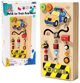 LeanToys Tablica manipulacyjna edukacyjna drewniana