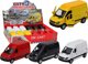 LeanToys Φορτηγό Παράδοσης 1:32 Με Φώτα Και Ήχους, Μεταλλικό, Κόκκινο/Μαύρο/Κίτρινο/Λευκό