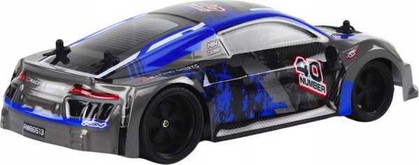 LeanToys Τηλεκατευθυνόμενο Αυτοκίνητο RC 1:18 με Λαστιχένιους Τροχούς Drift - Μπλε