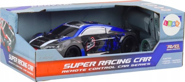 LeanToys Τηλεκατευθυνόμενο Αυτοκίνητο RC 1:18 με Λαστιχένιους Τροχούς Drift - Μπλε