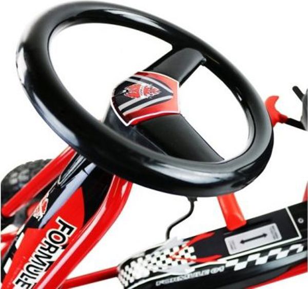 Lean Cars Gokart A-15 Παιδικό Go Kart με Φουσκωτούς Τροχούς, Κόκκινο