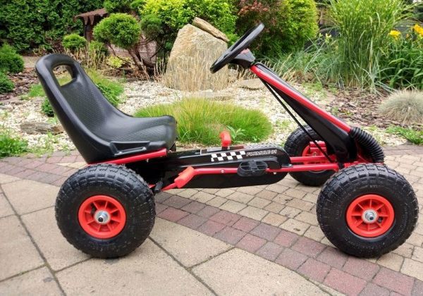 Lean Cars Gokart A-15 Παιδικό Go Kart με Φουσκωτούς Τροχούς, Κόκκινο