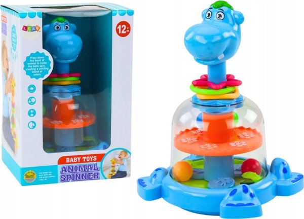LeanToys Μπλουζάκι για Μωρά με Σχέδιο Ιπποπόταμο, Μπλε, 13676863