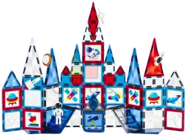 LeanToys Klocki Konstrukcyjne Magnetyczne Okienka Kosmiczne 90 el.