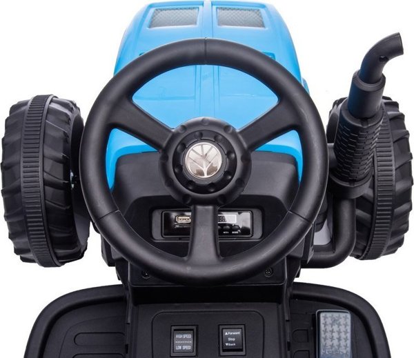 Lean Cars Traktor Pojazd na Akumulator A009B Niebieski