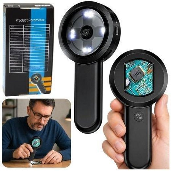LeanToys Ψηφιακό Μικροσκόπιο με Κάμερα HD, Χειροκίνητο, Μεγέθυνση 100x, Φορητό
