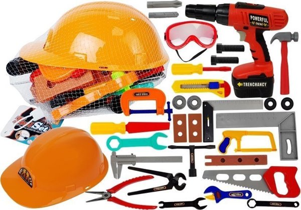 LeanToys Σετ Εργαλείων Μικρός Μάστορας 37 Τεμάχια, Παιδικό Εκπαιδευτικό Κιτ DIY για Αγόρια, 3+ Ετών