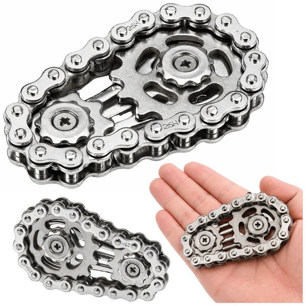 Fidget spinner LeanToys με αλυσίδα γραναζιών από ανοξείδωτο ατσάλι