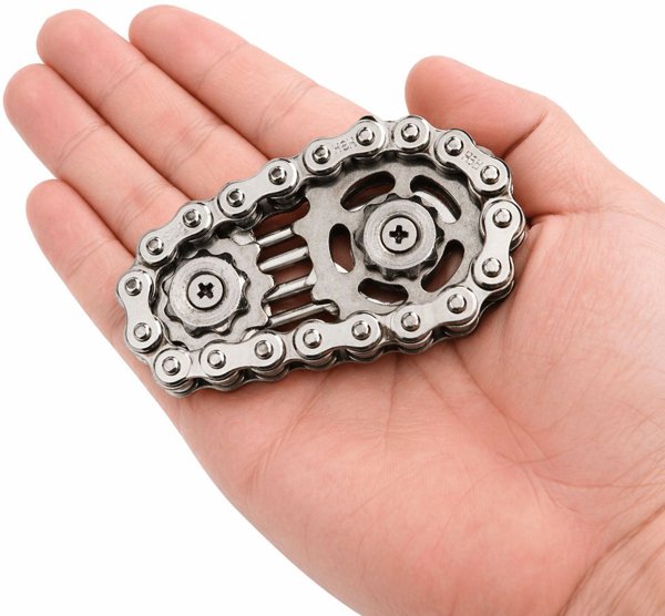 Fidget spinner LeanToys με αλυσίδα γραναζιών από ανοξείδωτο ατσάλι