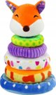 LeanToys Λούτρινο Παιχνίδι Pyramid Fox, Εκπαιδευτική Πολύχρωμη Μασκότ, 27 εκ.