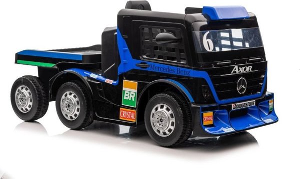 Lean Cars Ηλεκτροκίνητο Παιδικό Αυτοκίνητο Mercedes XMX622B με Ρυμουλκούμενο, Τηλεχειρισμό & Οθόνη LCD, Granatowy