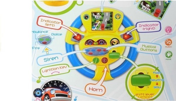 LeanToys Διαδραστικό Τιμόνι Για Μωρά Ήχοι LEAN Toys
