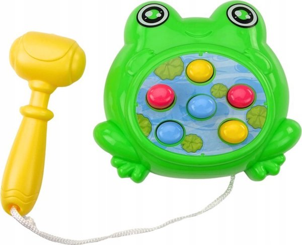LeanToys Μίνι Παιχνίδι Whac-A-Mole Βατραχάκι με Σφυράκι, Πράσινο, για Παιδιά 3+ Ετών
