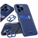 Δερμάτινη Θήκη Stand etui Samsung Galaxy S23 Ultra pokrowiec πορτοφόλι για κάρτα με βάση στήριξης μπλε
