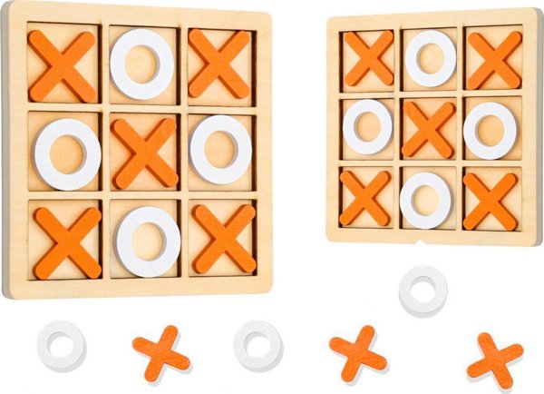 LeanToys Παιχνίδι Τρίλιζα Στρατηγικό Λογικό Ξύλινο LEAN TOYS
