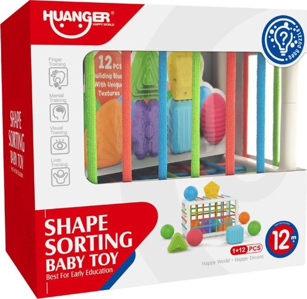 LeanToys Sorter Ελαστική Κύβος Μπάλες Σχήματα Για Βρέφη LEAN Toys