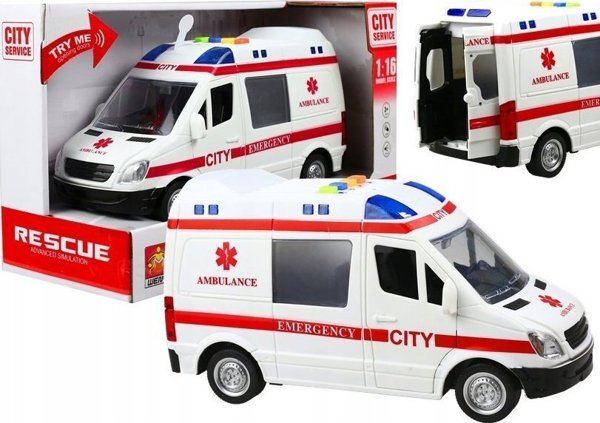 LeanToys Αυτοκίνητο Ασθενοφόρο με Φωτεινά Εφέ LEAN Toys