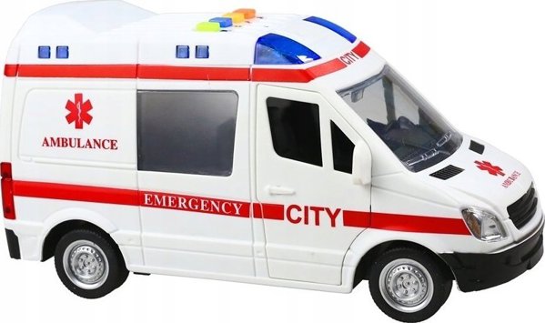 LeanToys Αυτοκίνητο Ασθενοφόρο με Φωτεινά Εφέ LEAN Toys
