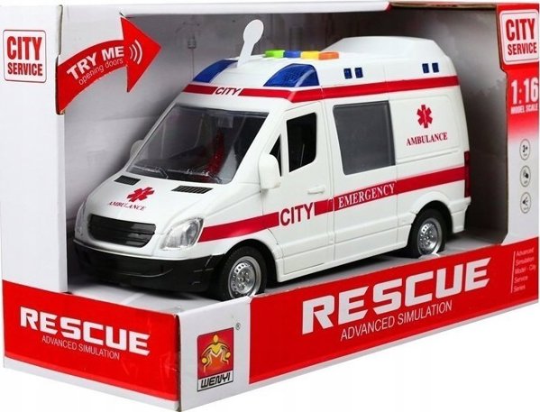 LeanToys Αυτοκίνητο Ασθενοφόρο με Φωτεινά Εφέ LEAN Toys