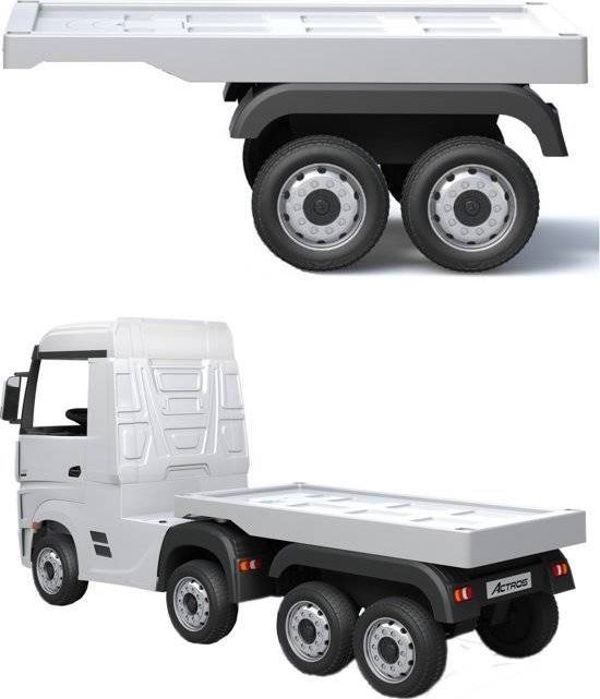 Lean Cars Ημιρυμουλκούμενο για Αυτοκίνητο Μπαταρίας HL358 Mercedes Actros Λευκό