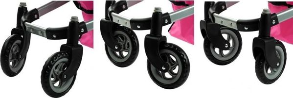Lean Sport Καρότσι Κούκλας Alice 2 σε 1, Ροζ, Μεταλλικό Πλαίσιο