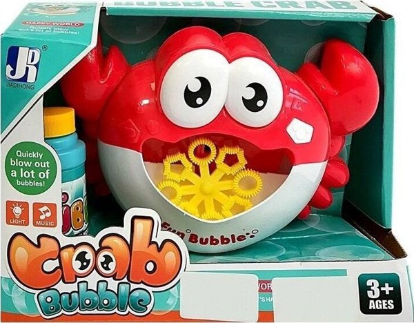 LeanToys Maszyna do Baniek Mydlanych Krab Czerwony LEAN Toys