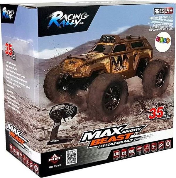Lean Sport Τηλεκατευθυνόμενο Αυτοκίνητο Off-Road Rally 2.4G 1:18, Καφέ, 35 km/h με Έλεγχο Ταχύτητας