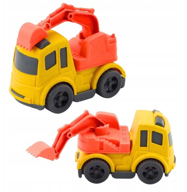 LeanToys σετ οχημάτων κατασκευής, φορτηγό ανατρεπόμενο, εκσκαφέας BIO πλαστικό