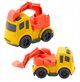 LeanToys σετ οχημάτων κατασκευής, φορτηγό ανατρεπόμενο, εκσκαφέας BIO πλαστικό