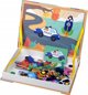 LeanToys Magnetyczna Ukladanka Ksiazka Pojazdy Karty Helikopter Policja LEAN Toys