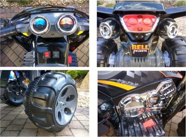 Lean Cars Ηλεκτρικό Quad Παιδικό Αυτοκίνητο με Μεγάλες Ρόδες, Κόκκινο, 3+ Ετών