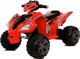 Lean Cars Ηλεκτρικό Quad Παιδικό Αυτοκίνητο με Μεγάλες Ρόδες, Κόκκινο, 3+ Ετών