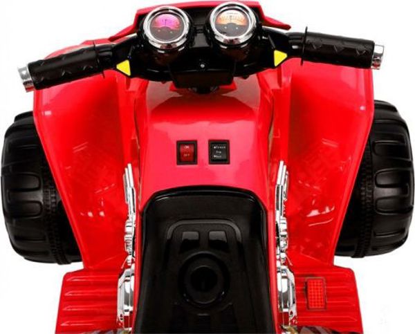 Lean Cars Ηλεκτρικό Quad Παιδικό Αυτοκίνητο με Μεγάλες Ρόδες, Κόκκινο, 3+ Ετών