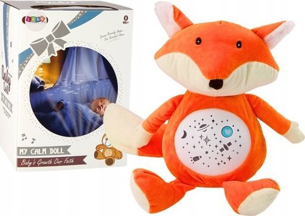 LeanToys Λούτρινο Αλεπουδάκι Ύπνου με Φώτα και Ήχους, Λειτουργία Ημέρας και Νύχτας