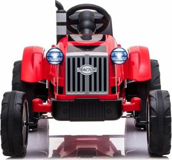 Lean Cars Ηλεκτρικό Τρακτέρ με Ρυμουλκούμενο CH9959, Bluetooth, USB, Κόκκινο, για Παιδιά 3+ Ετών