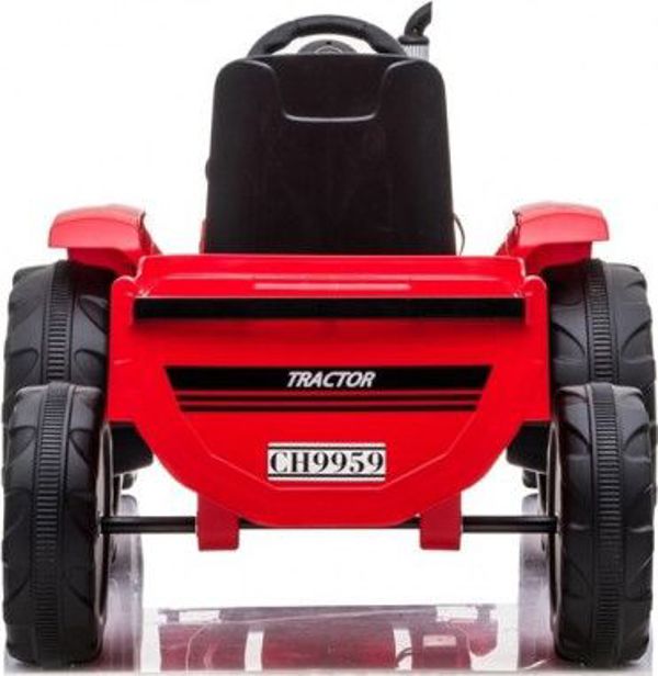Lean Cars Ηλεκτρικό Τρακτέρ με Ρυμουλκούμενο CH9959, Bluetooth, USB, Κόκκινο, για Παιδιά 3+ Ετών
