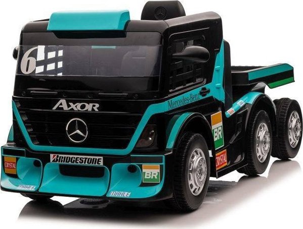 Lean Cars Mercedes-Benz Αυτοκίνητο με Μπαταρία & Ρυμουλκούμενο XMX622B 2x12V, 2x45W, Μπλε, με LCD Οθόνη