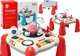 LeanToys Διαδραστικό Εκπαιδευτικό Τραπεζάκι Δραστηριοτήτων, Παιδικό Πάνελ με Πιάνο και Ηχητικά Εφέ, Κόκκινο, 18+ Μηνών