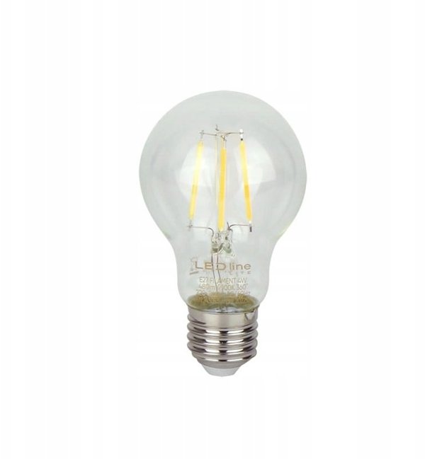 LED line Λάμπα LED E27 4W 2700K 480lm A60 Globe Filament, Θερμό Λευκό Φως